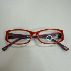 Grimaldi 2091 BW6 Made in Italy Orange Purple Eyeglasses 50 16 140 Vintage